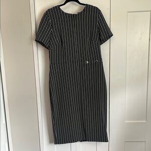 Banana Republic Black Sheath Midi Dress